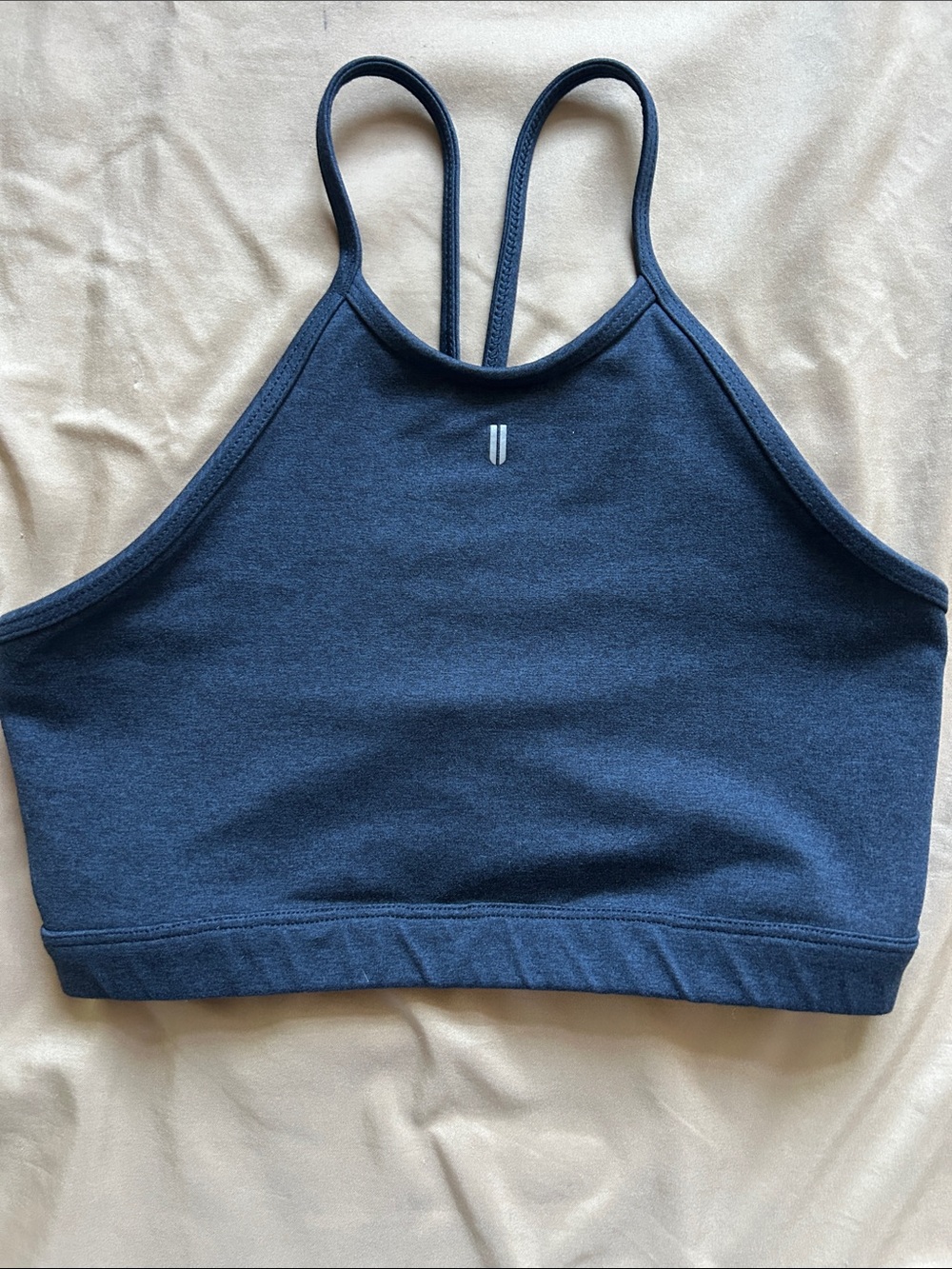 NOBULL Navy Blue Racerback Sports Bra with Logo